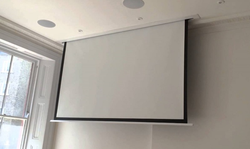 How To Hang A Projector Screen From The Ceiling - Installing A Projector On The Ceiling